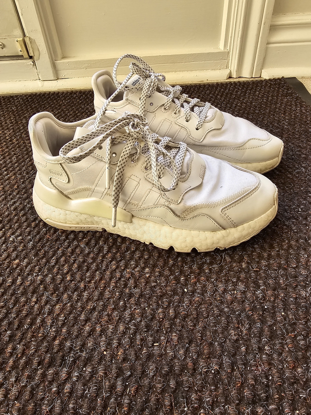 Adidas Womens White Athletic Sneakers